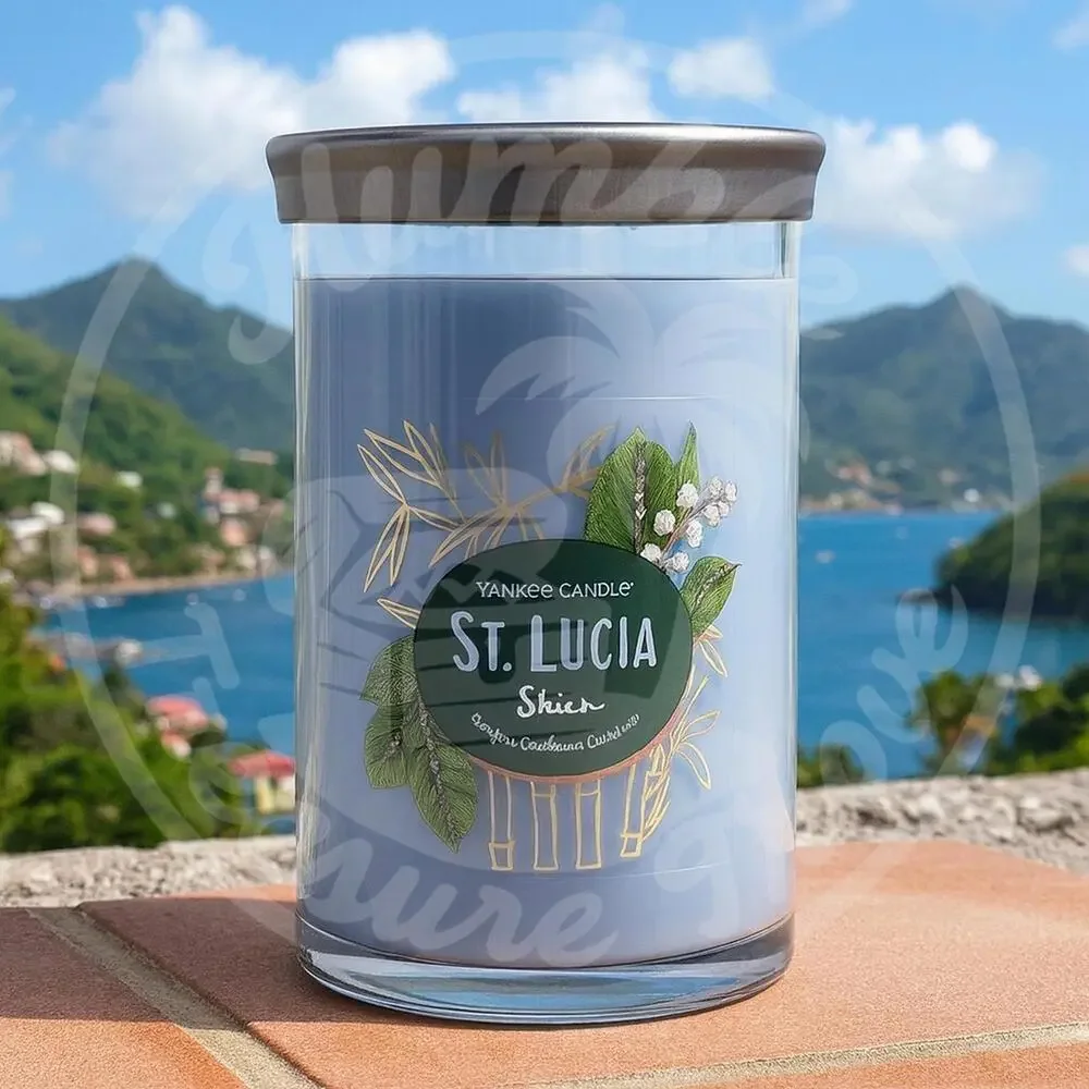 Yankee Candle St. Lucia Skies 20 oz Large Jar – Carefree Caribbean Ocean Breeze